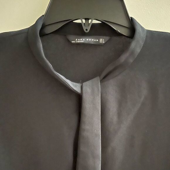 Zara MEDIUM Black Short Sleeve Dress - Picture 3 of 3